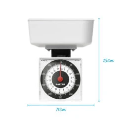 Salter Dietary Travel Size Mechanical Kitchen Scales -Salter 02220whdr 7dims 80461.1697465914