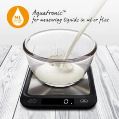Salter Ultra Slim Digital Kitchen Scale, 5kg Capacity, Black -Salter 106820ssbkdr n 4 r 29806.1683111660