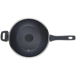 Salter 28 Cm Thermo Collar Non-Stick Wok With Tempered Glass Lid