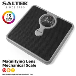 Salter Magnifying Mechanical Bathroom Scale, Black/White -Salter 48420sbfeu16 2 30226.1699326250