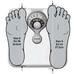 Salter Magnifying Mechanical Bathroom Scale, Black/White -Salter 48420whdr 2new 30048.1699326247