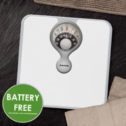 Salter Magnifying Mechanical Bathroom Scale, Black/White -Salter 48420whdr 3new 80779.1699326247