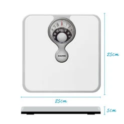 Salter Magnifying Mechanical Bathroom Scale, Black/White -Salter 48420whdr 7new 24309.1699326248