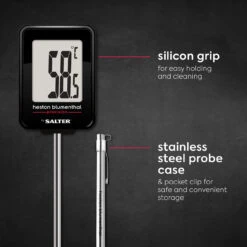 Heston Blumenthal Digital Meat Thermometer -Salter 544a20hbbkcr n 6r 02344.1672741493