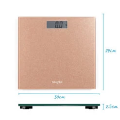 Salter Glitter Electronic Bathroom Scale, 180kg Capacity, Rose Gold/Silver -Salter 903720rggl3r n 1 96140.1693894422