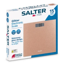 Salter Glitter Electronic Bathroom Scale, 180kg Capacity, Rose Gold/Silver -Salter 903720rggl3r n 3r 64283.1693894422