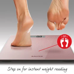 Salter Glitter Electronic Bathroom Scale, 180kg Capacity, Rose Gold/Silver -Salter 903720rggl3r n 4r 73187.1693894423