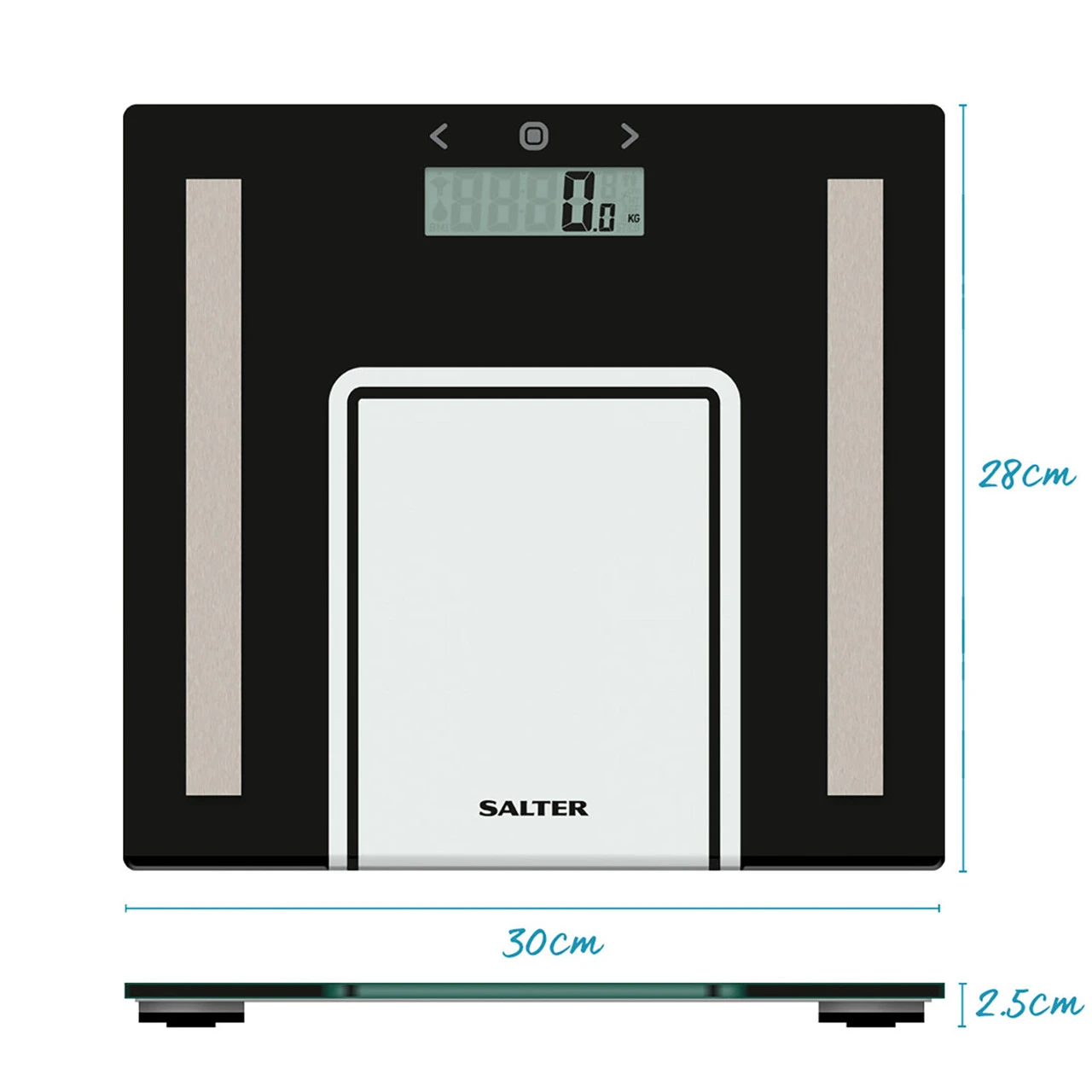 Salter Ultra Slim Glass Analyser Scale, 180kg Capacity - Black 8 Salter Ultra Slim Glass Analyser Scale, 180kg Capacity - Black - Image 7