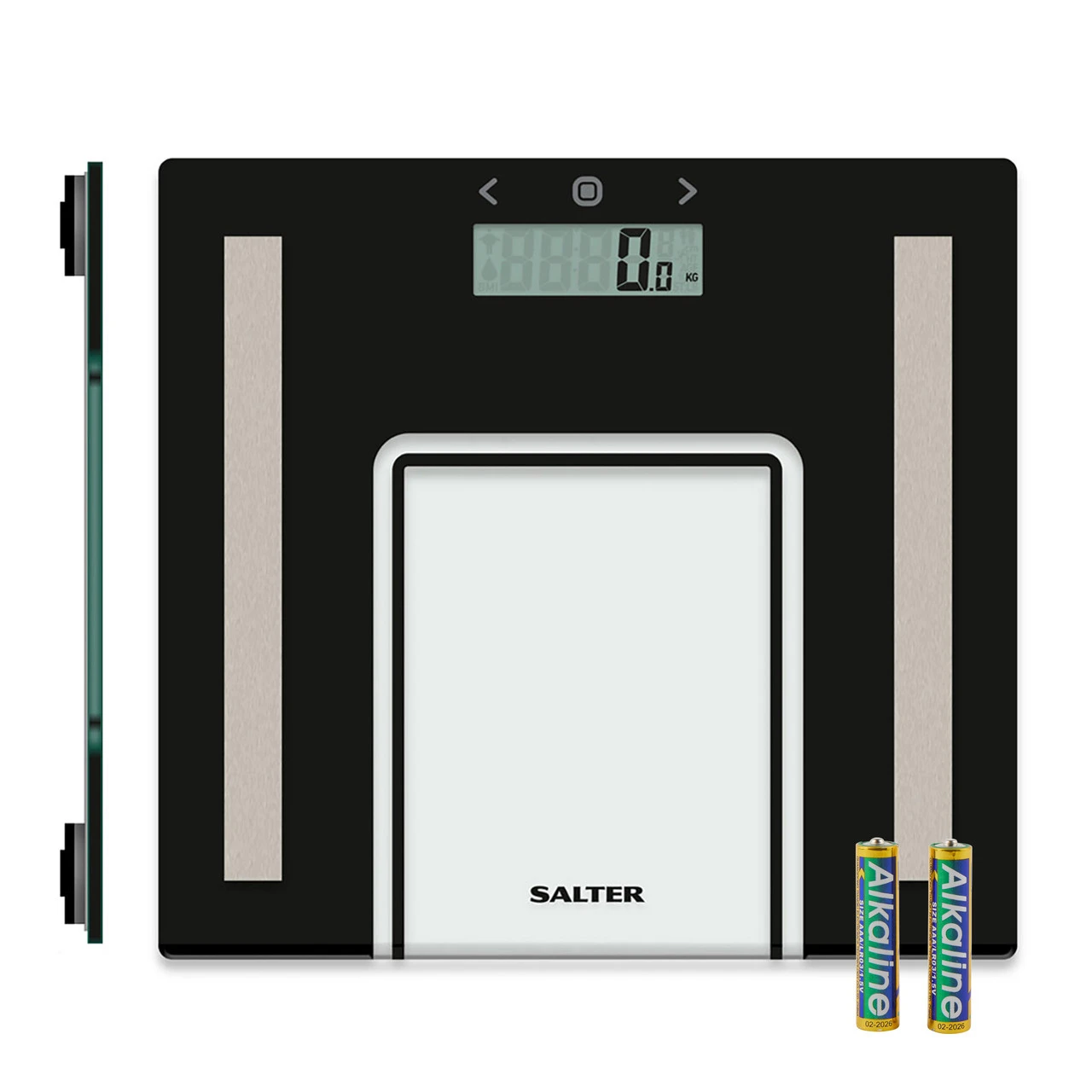 Salter Ultra Slim Glass Analyser Scale, 180kg Capacity - Black 3 Salter Ultra Slim Glass Analyser Scale, 180kg Capacity - Black - Image 2