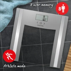 Salter Glass Analyser Scale, 8 User Memory - 150kg Capacity -Salter 918220sv3r n 5r 02243.1680612767