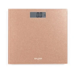Salter Glitter Electronic Bathroom Scale, 180kg Capacity, Rose Gold/Silver -Salter button20battery20warning 79688.1693894421
