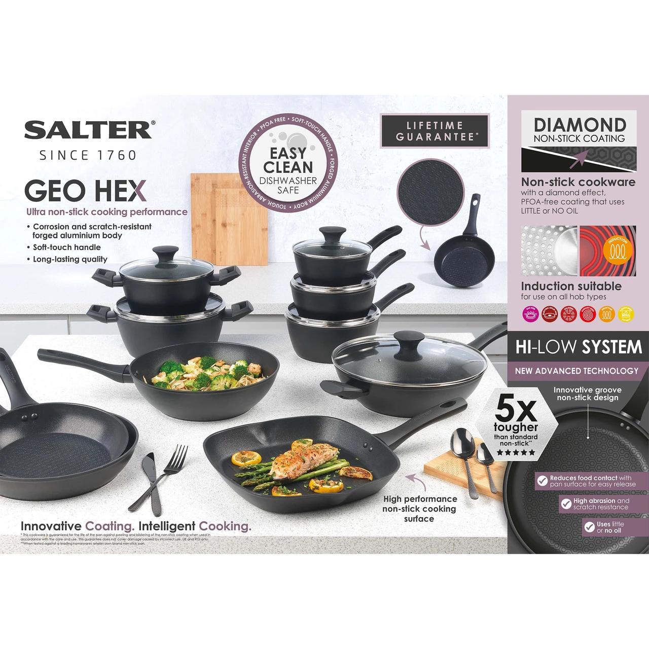 Salter Geo Hex Non-Stick Frying Pan, 30cm 11 Salter Geo Hex Non-Stick Frying Pan, 30cm - Image 9