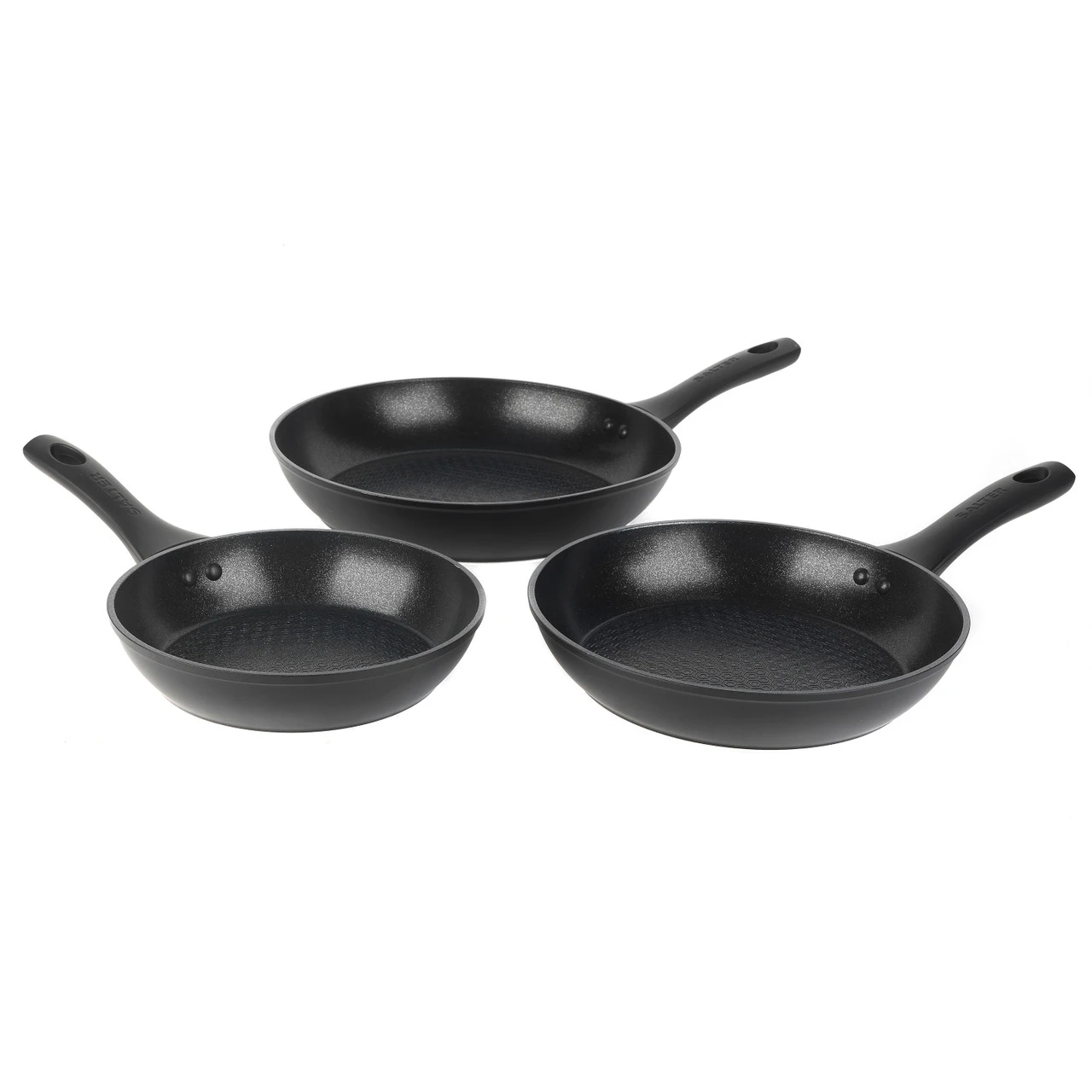 Salter Geo Hex Fry Pan Set, 20,24,28cm 3 Salter Geo Hex Fry Pan Set, 20,24,28cm