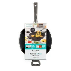 Salter Marblestone Coated Wok With Glass Lid, 28 Cm -Salter bw09337ar 5 99915.1679428561