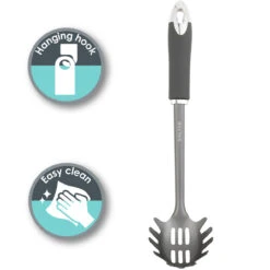 Salter Cosmos Spaghetti Spoon, Stainless Steel, Matte Grey -Salter bw11067eu7 5r 58101.1680801101