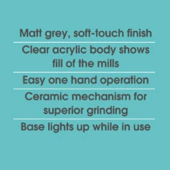 Salter Cosmos Electronic Mill Set - Ceramic Mechanism, Matte Grey -Salter bw12199eu7 f4 79894.1698689227