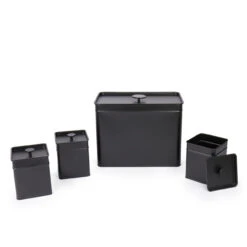 Salter 4-Piece Bread Bin & Cannister Set - Kuro Collection, Black -Salter bw12614eu7 9 new 05147.1694082926