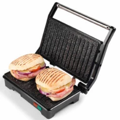 Salter Megastone Non-Stick 2-in-1 Fold-Out Health Grill And Panini Maker, 750 W