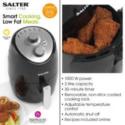 Salter Compact 2L Non-stick Air Fryer, 1000W 20 Salter Compact 2L Non-stick Air Fryer, 1000W -Salter ek2817h 7 21391.1666599205