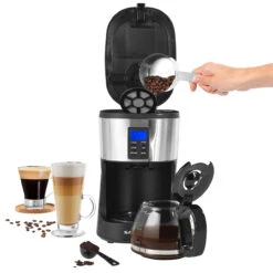 Salter Caffé Bean To Jug Coffee Maker - Dual Grind And Brew Function, 750ml Carafe Included -Salter ek4368 new 8 05984.1699297276