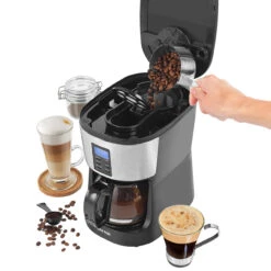 Salter Caffé Bean To Jug Coffee Maker - Dual Grind And Brew Function, 750ml Carafe Included -Salter ek4368 new 9 71528.1699297276