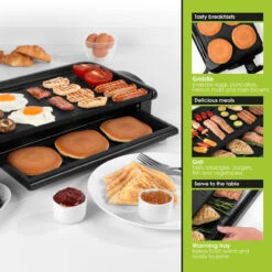 Salter Family Non-Stick Health Grill, Grill And Griddle In One -Salter ek4412 nw 4 79990.1670000980