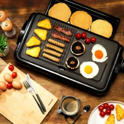 Salter Family Non-Stick Health Grill, Grill And Griddle In One -Salter ek4412 nw 5 85427.1670000980