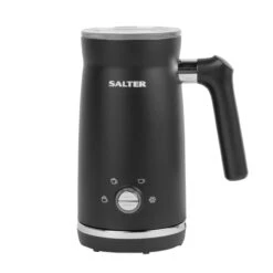 Salter Electric Milk Frother Steamer For Dairy/Plant-Based, Hot Chocolate, Cappuccinos, Lattes, Includes Hot, Cold And Frothy Functions
