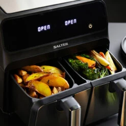 Salter Dual Air Pro, 7.6 Litre Air Fryer With 2 Drawers, 1700 W 23 Salter Dual Air Pro, 7.6 Litre Air Fryer With 2 Drawers, 1700 W -Salter ek5196 10 66428.1689873621