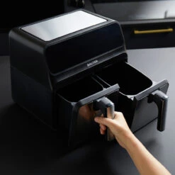 Salter Dual Air Pro, 7.6 Litre Air Fryer With 2 Drawers, 1700 W 25 Salter Dual Air Pro, 7.6 Litre Air Fryer With 2 Drawers, 1700 W -Salter ek5196 12new 26158.1689873622