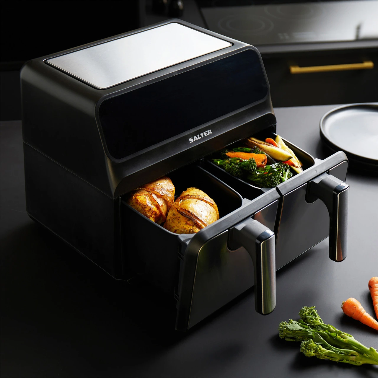 Salter Dual Air Pro, 7.6 Litre Air Fryer With 2 Drawers, 1700 W 11 Salter Dual Air Pro, 7.6 Litre Air Fryer With 2 Drawers, 1700 W - Image 9