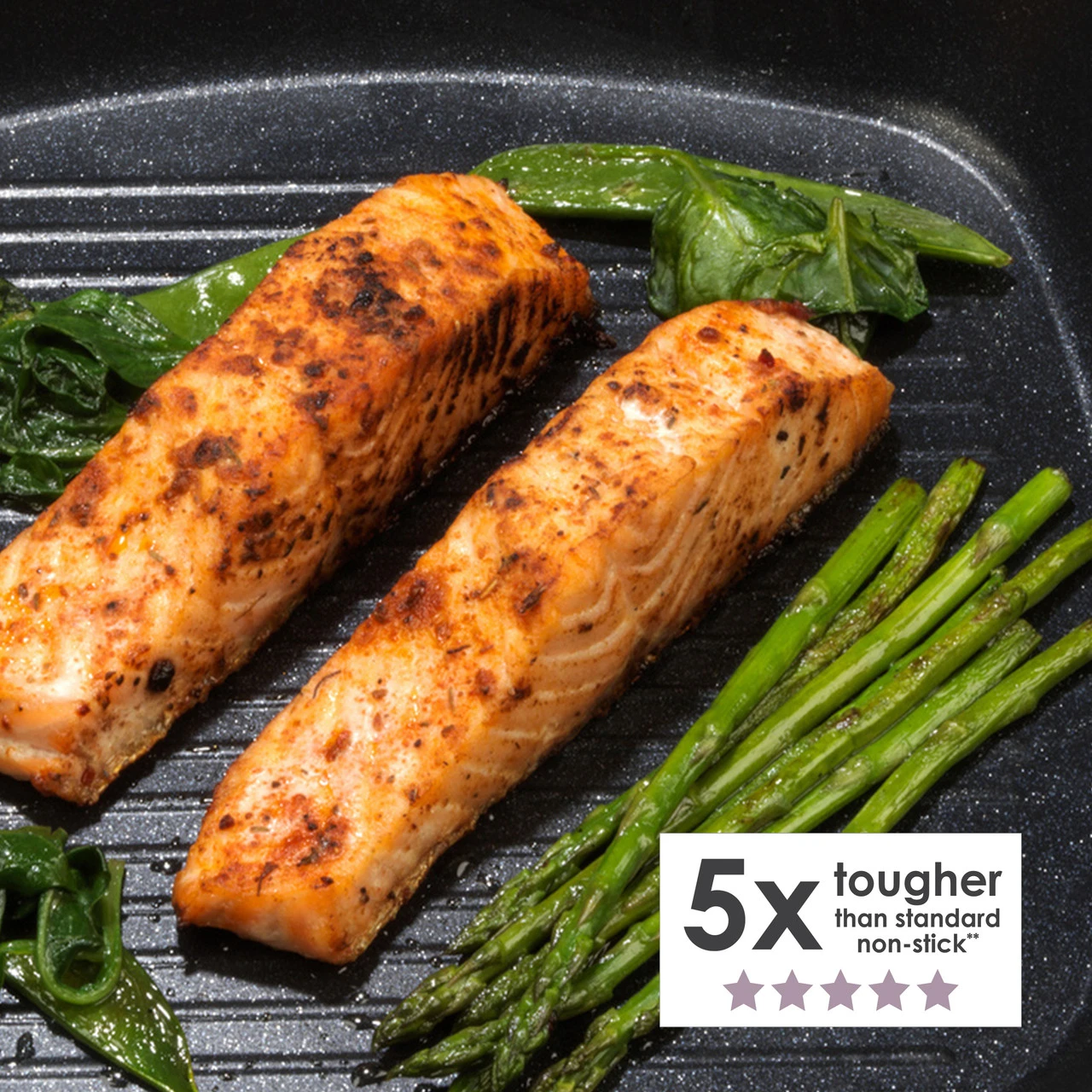 Salter Geo Hex 28 Cm Griddle Pan, Forged Aluminium 6 Salter Geo Hex 28 Cm Griddle Pan, Forged Aluminium - Image 4