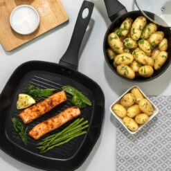 Salter Geo Hex 28 Cm Griddle Pan, Forged Aluminium 22 Salter Geo Hex 28 Cm Griddle Pan, Forged Aluminium -Salter geo hex 28 cm griddle pan forged aluminium salter bw08778 5054061356373 96243.1698151007