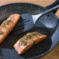 Salter Megastone Solid Spoon, Slotted Spoon And Slotted Turner Utensil Set, Stainless Steel -Salter megastone solid spoon slotted spoon and slotted turner utensil set stainless steel salter bw08044 5054061196399 02199.1659356727