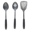 Salter Megastone Solid Spoon, Slotted Spoon And Slotted Turner Utensil Set, Stainless Steel -Salter megastone solid spoon slotted spoon and slotted turner utensil set stainless steel salter bw08044 5054061196399 94395.1659356723