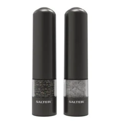 Salter Rechargeable Salt And Pepper Mills With USB Cable, Gunmetal 12 Salter Rechargeable Salt And Pepper Mills With USB Cable, Gunmetal -Salter rechargeable salt and pepper mills with usb cable black salter 7538 gmxr 5010777154627 00000.1663941715