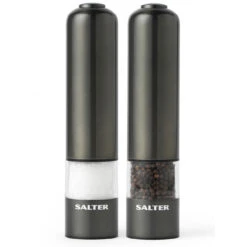 Salter Rechargeable Salt And Pepper Mills With USB Cable, Gunmetal 15 Salter Rechargeable Salt And Pepper Mills With USB Cable, Gunmetal -Salter rechargeable salt and pepper mills with usb cable black salter 7538 gmxr 5010777154627 66164.1663941690