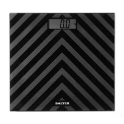 Salter 8 Salter Electronic Bathroom Scales, Chevron Two-Tone Textured Finish
