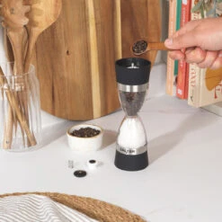 Salter 2 In 1 Mechanical Salt And Pepper Mill, Double Sided Spice Grinder, Adjustable Grinding From Fine To Coarse, Ceramic Grinder -Salter salter 2 in 1 mechanical salt and pepper mill double sided spice grinder adjustable grinding from fine to coarse ceramic grinder 59430.1648456031