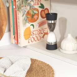 Salter 2 In 1 Mechanical Salt And Pepper Mill, Double Sided Spice Grinder, Adjustable Grinding From Fine To Coarse, Ceramic Grinder -Salter salter 2 in 1 mechanical salt and pepper mill double sided spice grinder adjustable grinding from fine to coarse ceramic grinder 76888.1648455515