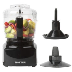 Salter 8 In 1 Compact Prep Pro Mini Chopper Food Processor, 1 L Capacity, 200 W