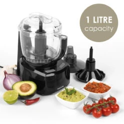 Salter 8 In 1 Compact Prep Pro Mini Chopper Food Processor, 1 L Capacity, 200 W -Salter salter 8 in 1 compact prep pro mini chopper food processor 1l 95701.1669888377