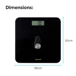 Salter Eco Power Digital Bathroom Scale, 180kg Capacity, Black -Salter salter eco power digital bathroom scale 180kg capacity black 46732.1675346209