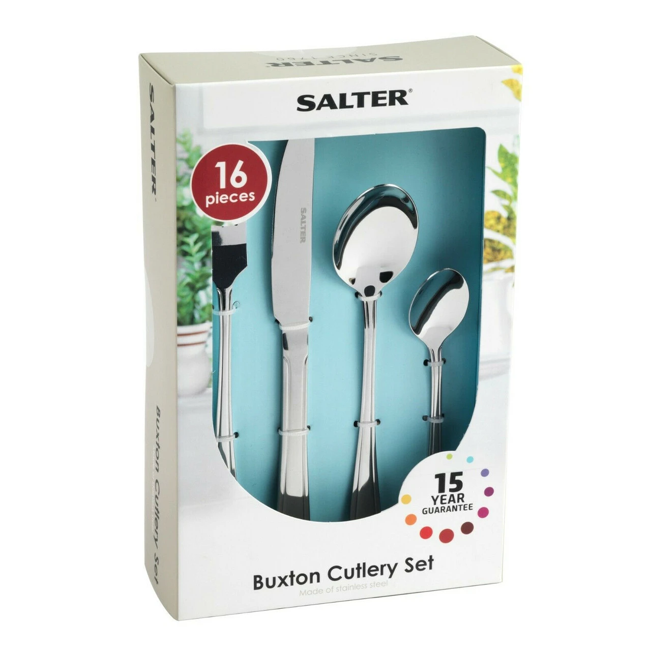Salter Elegance Buxton 16 Piece Cutlery Set, Stainless Steel 12 Salter Elegance Buxton 16 Piece Cutlery Set, Stainless Steel - Image 10