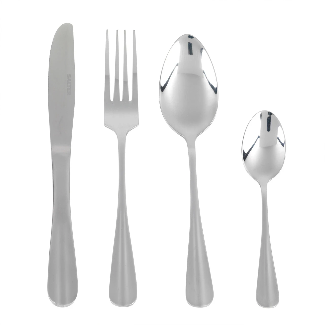 Salter Elegance Newbury 24 Piece Cutlery Set, Stainless Steel 3 Salter Elegance Newbury 24 Piece Cutlery Set, Stainless Steel