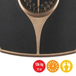 Salter Speedo Dial Mechanical Bathroom Scale, Gold -Salter speedo dial mechanical bathroom scale gold salter 148 gfeu16 5054061483963 41707.1698151007