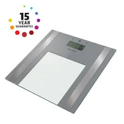 Salter Ultra Slim Glass Analyser Scale, 180kg Capacity, Silver -Salter ultra slim glass analyser scale 180kg capacity silver salter 9158 sv3r 5010777137958 44342.1698134003